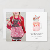 Zoete Seizoen Pepermunt Milkshake Kerstmis Feestdagenkaart (Voorkant)