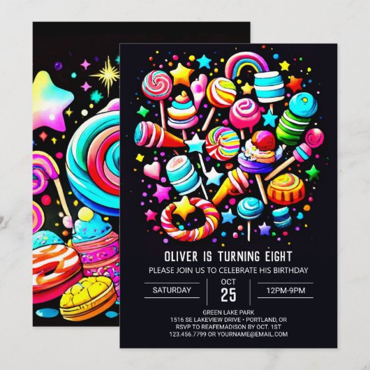 Zoete Serenity Wonderland Verjaardag Kaart (Voorkant / Achterkant)