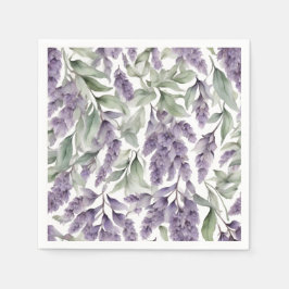 Zoete seringen en salie waterverf servet