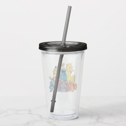 Zoete Sesamstraat Vrienden Acryl Drinkbeker (Achterkant)