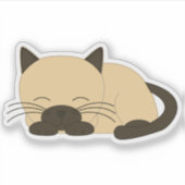 Zoete Siamese kat Sticker (Voorkant)