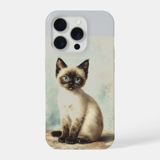 Zoete Siamese kitten iPhone / iPad hoesje 15 Pro Case (Achterkant)