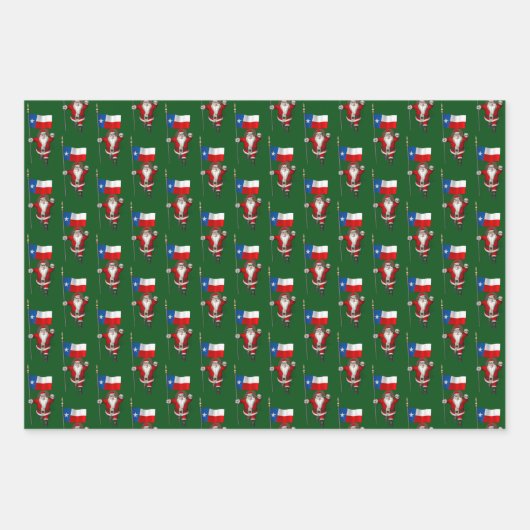 Zoete Sinterklaas Bezoeken Texas Inpakpapier Vel (Voorkant 2)