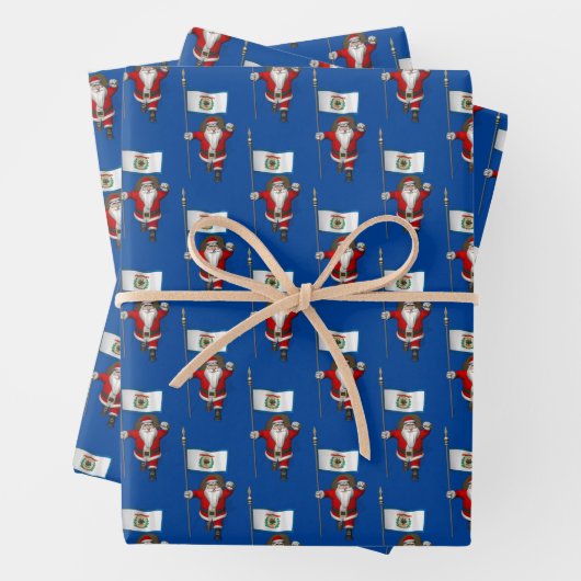 Zoete Sinterklaas Bezoeken West Virginia Inpakpapier Vel (In situ)