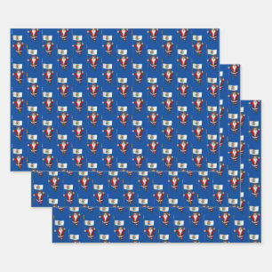 Zoete Sinterklaas Bezoeken West Virginia Inpakpapier Vel