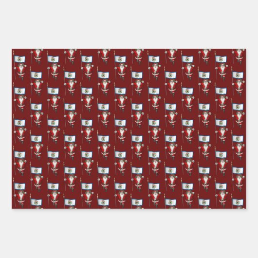 Zoete Sinterklaas Bezoeken West Virginia Inpakpapier Vel (Voorkant 3)