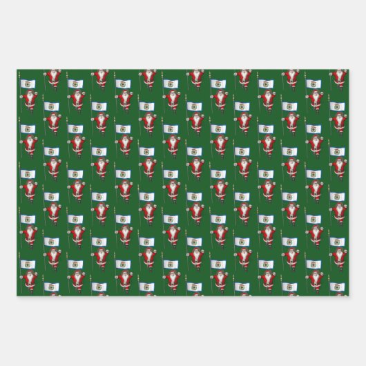 Zoete Sinterklaas Bezoeken West Virginia Inpakpapier Vel (Voorkant 2)