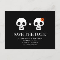 Zoete Skulls  Sla het Briefkaart Datum op