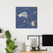 Zoete Slaap Maan & Sterren Kunstprint Poster (Thuiskantoor)