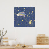 Zoete Slaap Maan & Sterren Kunstprint Poster (Keuken)