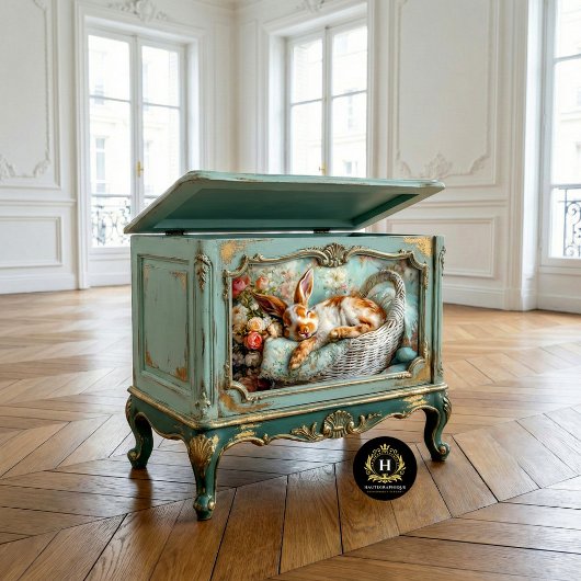 Zoete Slapende Konijn Kinderkamer Paas Decoupage Tissuepapier