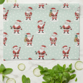 Zoete Sneeuwende Kerstman Keukenhanddoek (Gevouwen)
