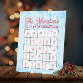 Zoete sneeuwvlok 25 dagen van kerstactiviteit reclamebord met voetstuk