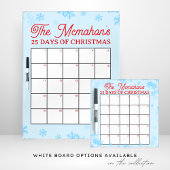 Zoete sneeuwvlok 25 dagen van kerstactiviteit reclamebord met voetstuk