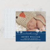 Zoete Sneeuwvlokken | Aankondiging van het Baby (Voorkant / Achterkant)