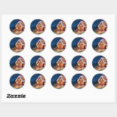 Zoete Snoep Cottage Stickerblad Ronde Sticker (Vel)