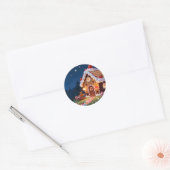 Zoete Snoep Cottage Stickerblad Ronde Sticker (Envelop)