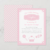 Zoete Snoep en cupcake, Girls Birthday Party Kaart (Voorkant / Achterkant)