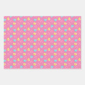 Zoete Snoep Hartjes Valentijnsdag Inpakpapier Vel (Voorkant 3)