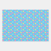 Zoete Snoep Hartjes Valentijnsdag Inpakpapier Vel (Voorkant 2)