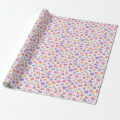 Zoete Snoep Pastel Icoon Patroon Cadeaupapier (Uitgerold)