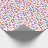 Zoete Snoep Pastel Icoon Patroon Cadeaupapier (Hoek)