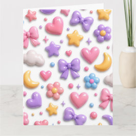 Zoete Snoep Pastel Icoon Patroon Kaart