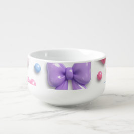 Zoete Snoep Pastel Icoontjes Patroon Soepkom