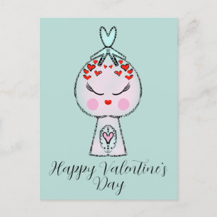 Zoete Snoepautomaat Doodle Valentijnsdag Briefkaart