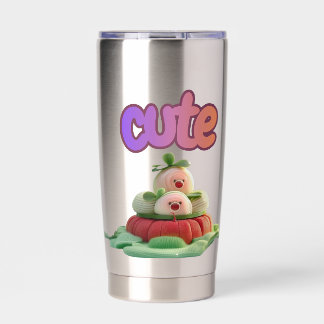 Zoete Snoepjes 3D Kawaii Kunst Geïsoleerde Drinkbeker