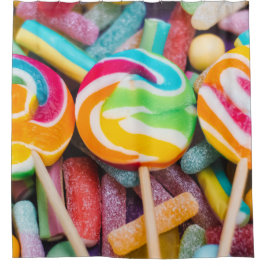 zoete snoepjes douchegordijn