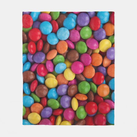 Zoete snoepjes fleece deken (Voorkant)