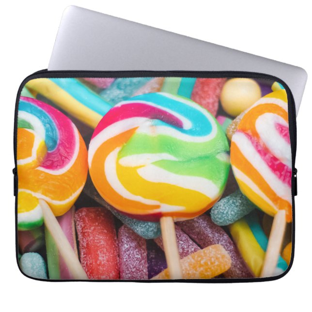 zoete snoepjes laptop sleeve (Voorkant)