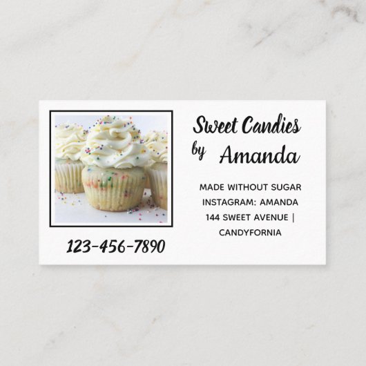 Zoete Snoepjes per Visitekaartje (Achterkant)