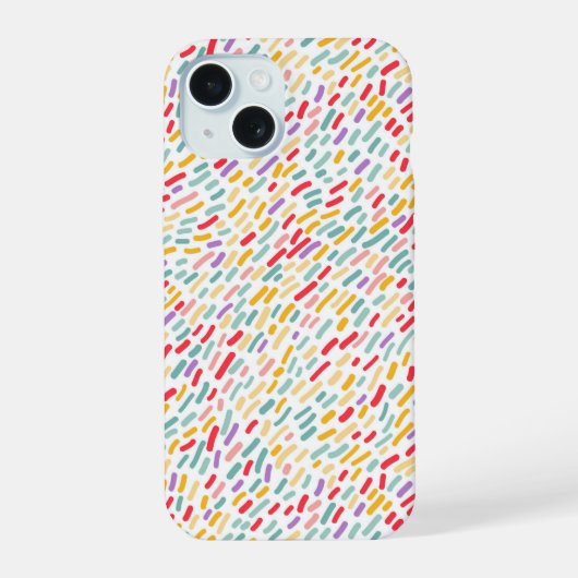 Zoete Snoepjes Strooipatroon iPhone 15 Case (Achterkant)