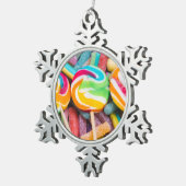 zoete snoepjes tin sneeuwvlok ornament (Rechts)