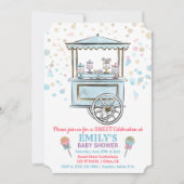 Zoete snoepwinkel baby shower uitnodiging (Voorkant)