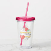 Zoete Snuggles: Buniberry Shortcake Delight Acryl Drinkbeker (Achterkant)