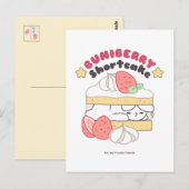 Zoete Snuggles: Buniberry Shortcake Delight Briefkaart (Voorkant / Achterkant)