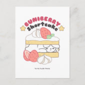 Zoete Snuggles: Buniberry Shortcake Delight Briefkaart (Voorkant)
