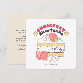 Zoete Snuggles: Buniberry Shortcake Delight Feestdagenkaart