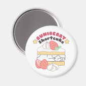 Zoete Snuggles: Buniberry Shortcake Delight Magneet (Voorkant / Achterkant)