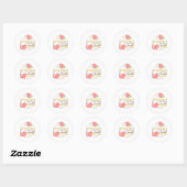 Zoete Snuggles: Buniberry Shortcake Delight Ronde Sticker (Vel)