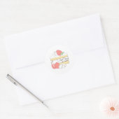 Zoete Snuggles: Buniberry Shortcake Delight Ronde Sticker (Envelop)
