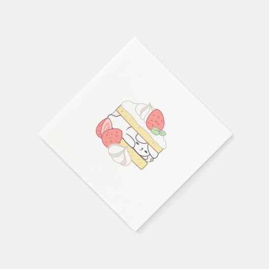 Zoete Snuggles: Buniberry Shortcake Delight Servet (Hoek)