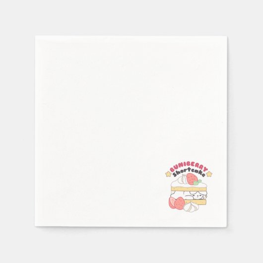 Zoete Snuggles: Buniberry Shortcake Delight Servet (Voorkant)