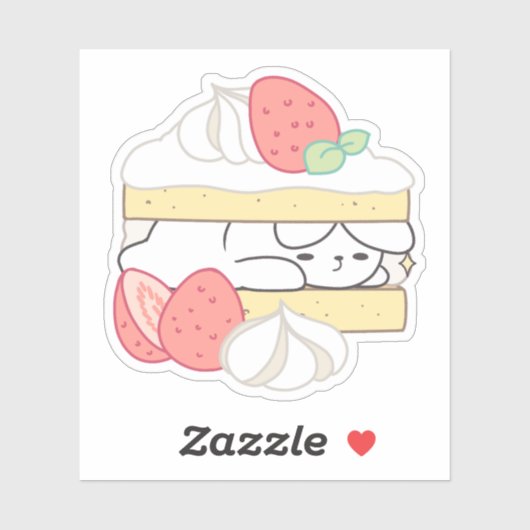 Zoete Snuggles: Buniberry Shortcake Delight Sticker (Vel)