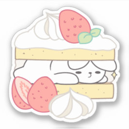 Zoete Snuggles: Buniberry Shortcake Delight Sticker
