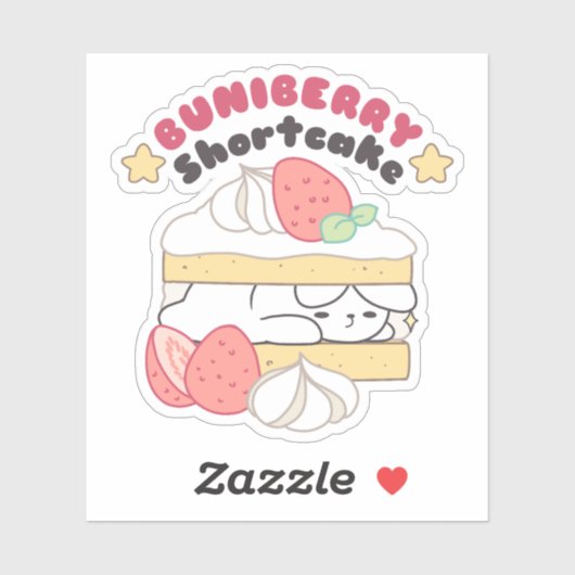 Zoete Snuggles: Buniberry Shortcake Delight Sticker (Vel)