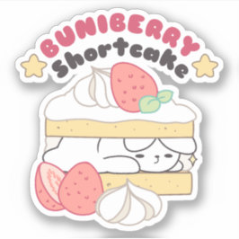 Zoete Snuggles: Buniberry Shortcake Delight Sticker